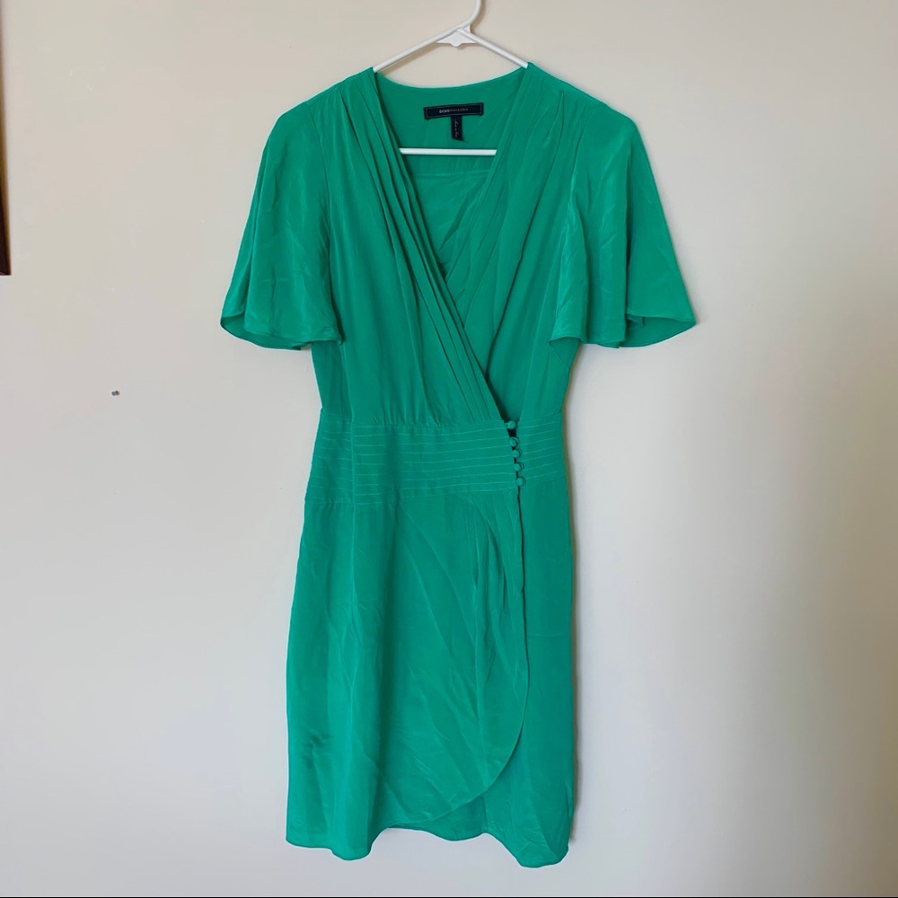 Silk emerald green dress